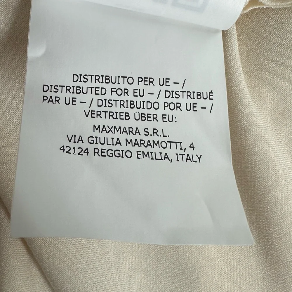 MAXMARA LEISURE Ivory Kardigan Damski Gordon Lightweight Smooth Size US Large - Picture 10 of 15